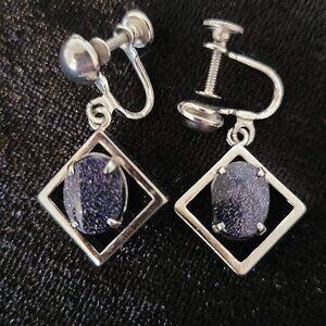 Vintage Blue Sandstone Earrings
